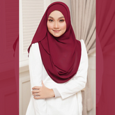 Red Double Loop Scarf  - Color Code: IH-0025
